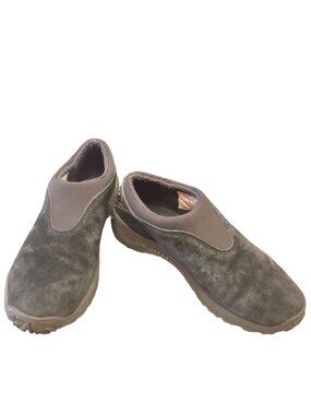 Merrell wms black leather orbit moc mules shoes sz 9 SKU 10-035